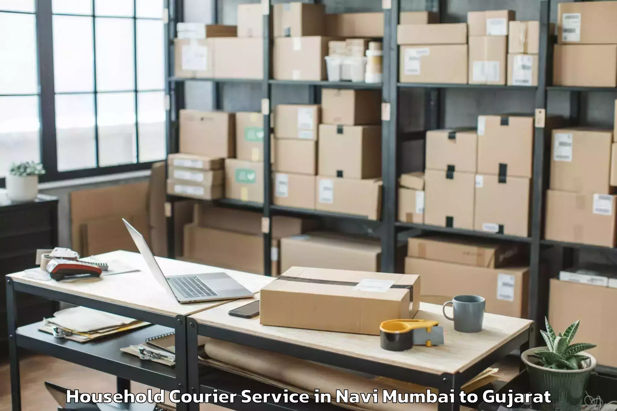 Book Navi Mumbai to Sachin Household Courier